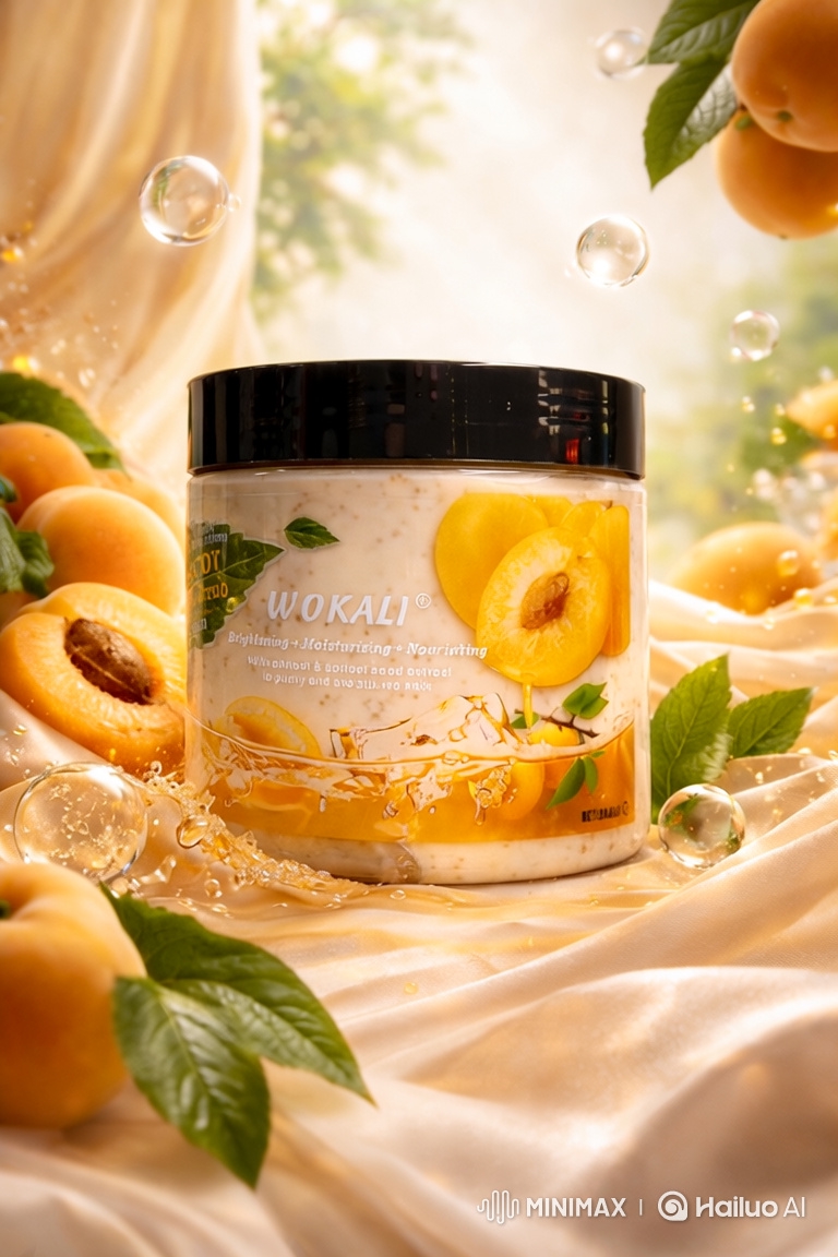 WOKALI Apricot Scrub: Luxury & Hydrating Glow