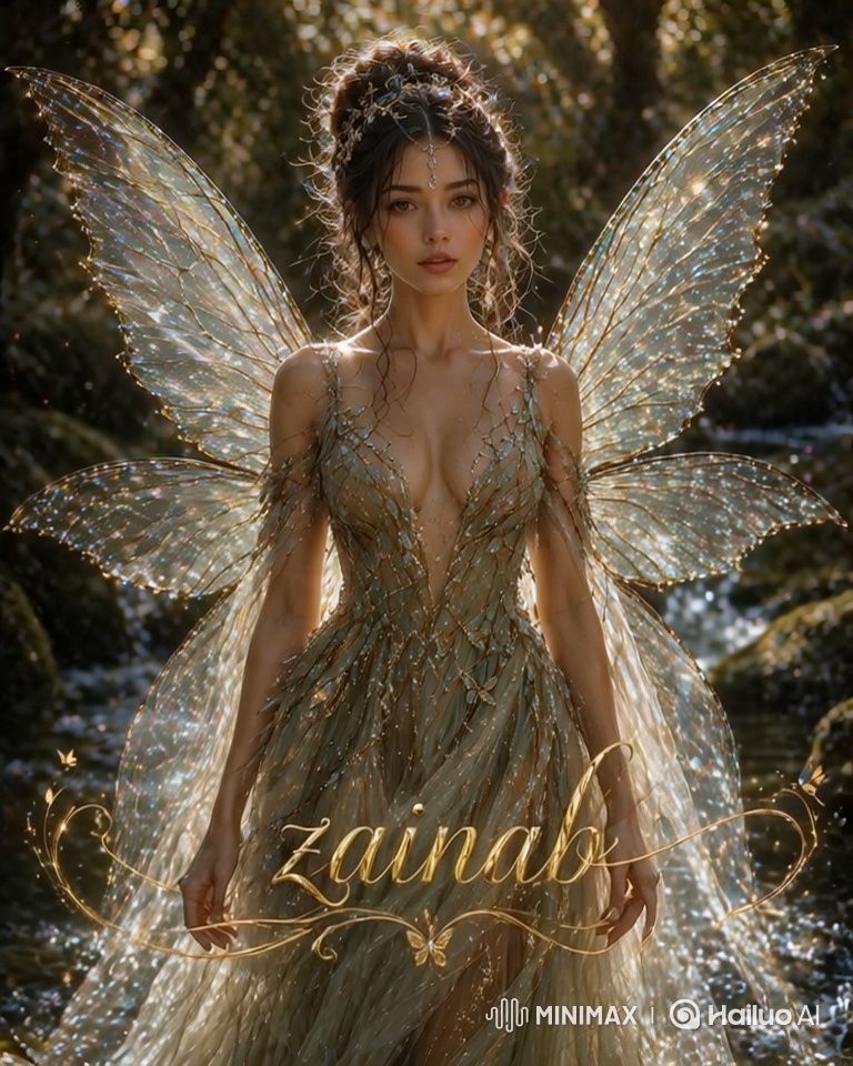 Zainab: Ethereal Fairy in a Magical Stream