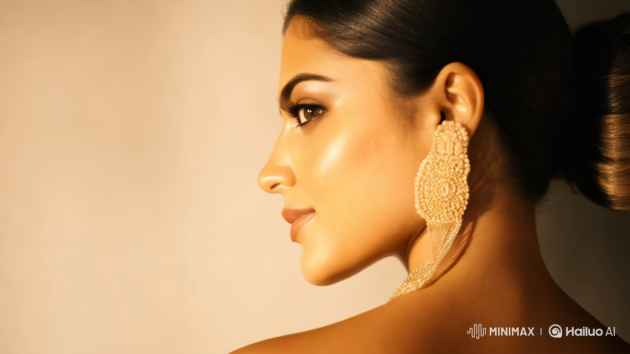 Sculpted Beauty: High Fashion Model's Elegant Turn