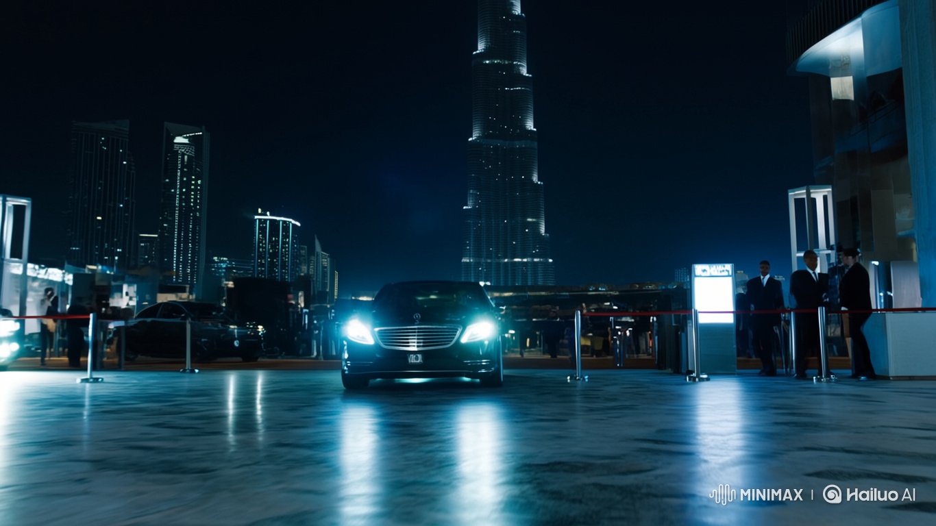 Opulent Arrival at Armani Hotel Dubai Night