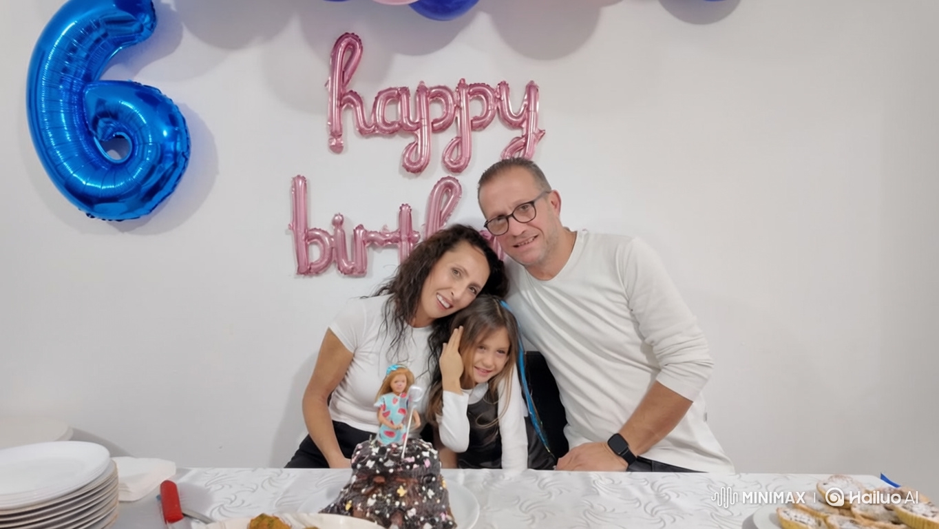 6th Birthday Girl Family Portrait AI Video